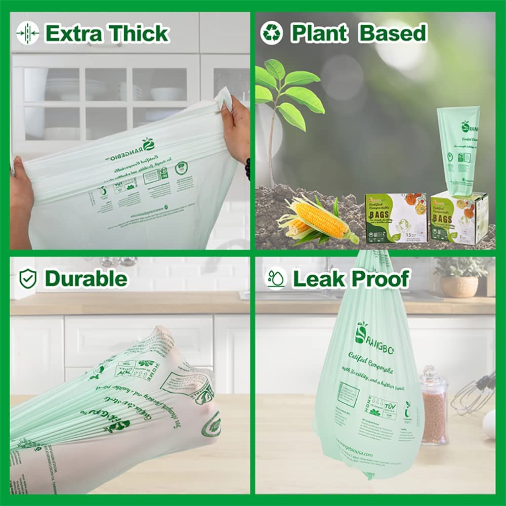 Biodegradable Trash Bags 8 Gallon Thick Large Garbage Bags Recycling Lawn  Trash Can Liner Compostable Rubbish Bags - China PLA Biodegradable Bag and  Compostable Bag price